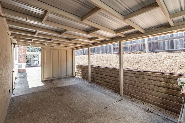 view of patio with a fenced backyard