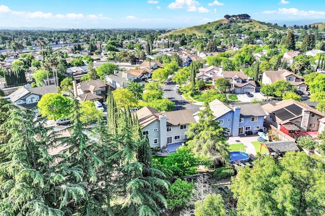 bird's eye view with a residential view