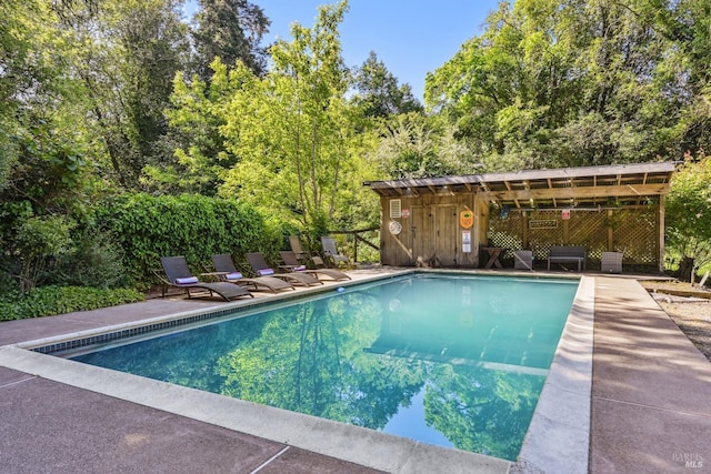 pool featuring a patio