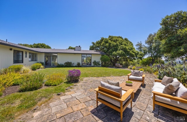 view of patio / terrace featuring an outdoor hangout area