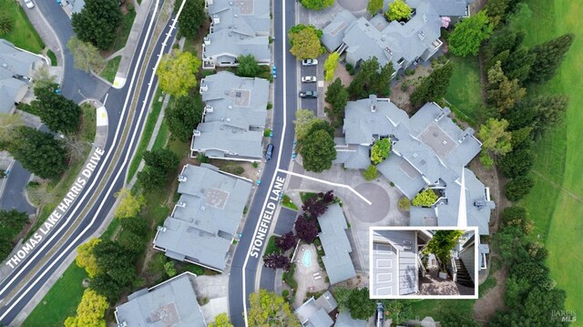 2066 Stonefield Ln, Santa Rosa, CA 95403 - aerial overview of property's location featuring nearby suburban area