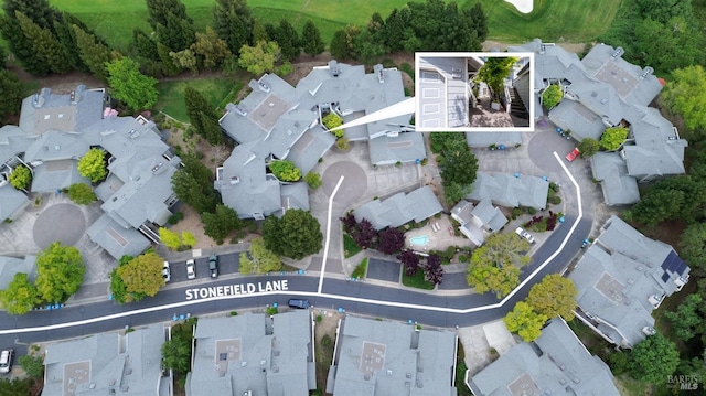 2066 Stonefield Ln, Santa Rosa, CA 95403 - aerial view of property's location featuring nearby suburban area