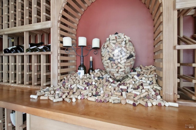 view of wine room