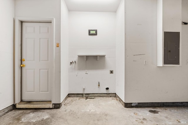 943 Bridgeport Way, Rio Vista, CA 94571 - interior space with hookup for an electric dryer, electric panel, and laundry area