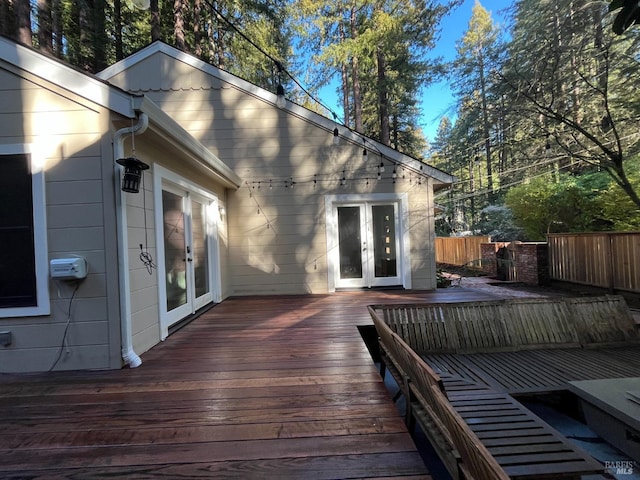 269 Corte Madera Ave, Mill Valley, CA 94941 - wooden terrace with french doors and fence
