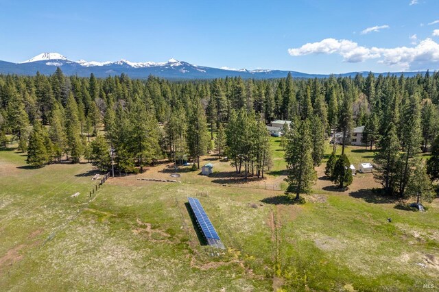 35600 Rock Creek Rd, Shingletown, CA 96088 - drone / aerial view featuring a mountain view