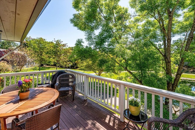 view of wooden deck