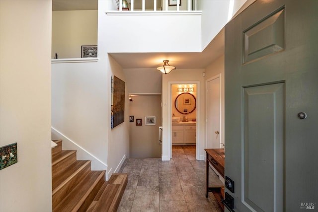 entrance foyer featuring stairway