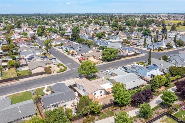 bird's eye view with a residential view