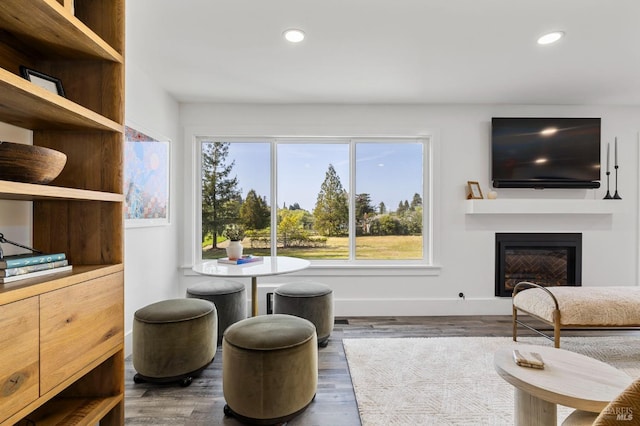 3314 Gravenstein Hwy S, Sebastopol, CA 95472 - sitting room featuring healthy amount of natural light, recessed lighting, baseboards, and wood finished floors