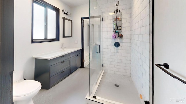 3314 Gravenstein Hwy S, Sebastopol, CA 95472 - bathroom with a shower stall, toilet, and vanity