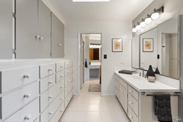 1499 Rockville Rd, Fairfield, CA 94534 - bathroom featuring tile patterned flooring, baseboards, and vanity