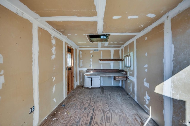 kitchen with wood finished floors