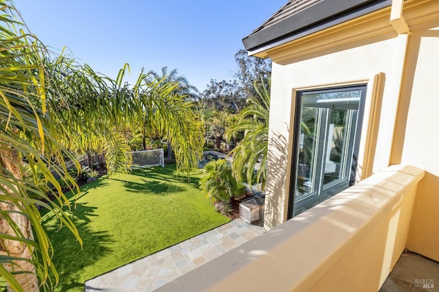 220 Deer Park Ave, San Rafael, CA 94901 - view of green lawn with a balcony