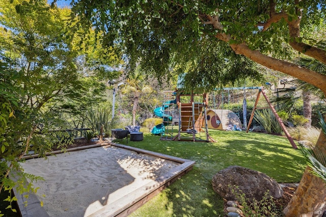 220 Deer Park Ave, San Rafael, CA 94901 - view of grassy yard featuring a playground