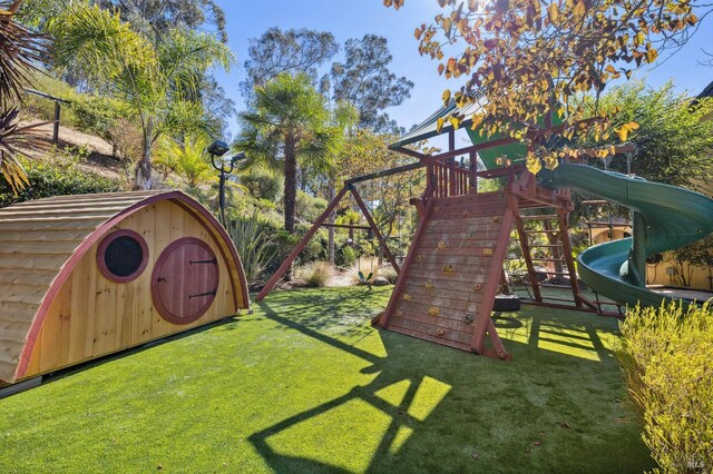 220 Deer Park Ave, San Rafael, CA 94901 - view of jungle gym with a yard