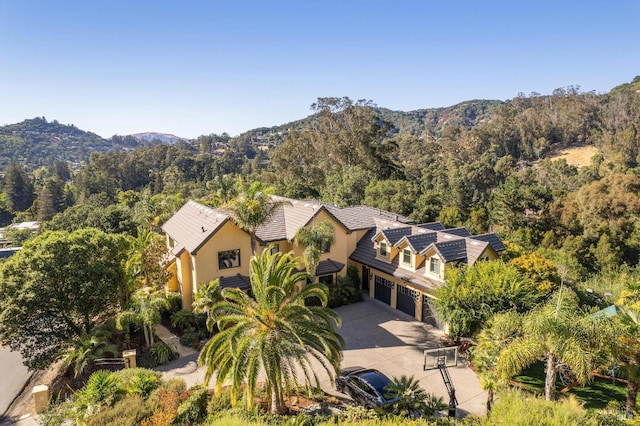 220 Deer Park Ave, San Rafael, CA 94901 - view of subject property with a forest and a mountain backdrop