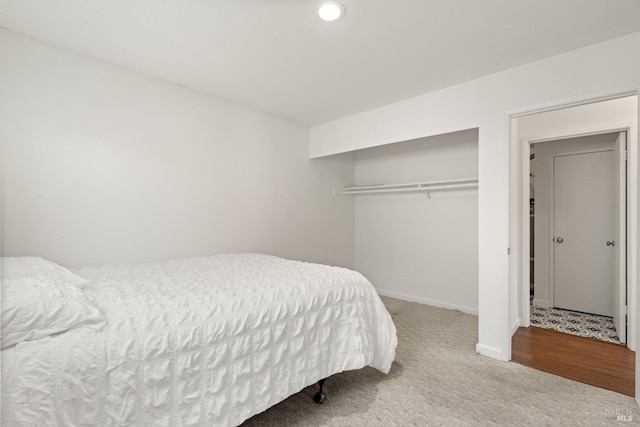 1549 Trellis Ln, Petaluma, CA 94954 - carpeted bedroom with baseboards, a closet, and recessed lighting