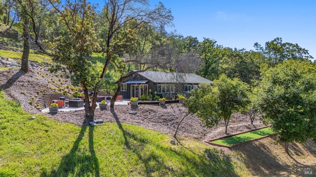 22855 Chianti Rd, Geyserville, CA 95441 - back of house featuring a lawn