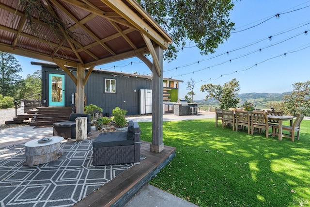 22855 Chianti Rd, Geyserville, CA 95441 - view of grassy yard with a gazebo and a patio