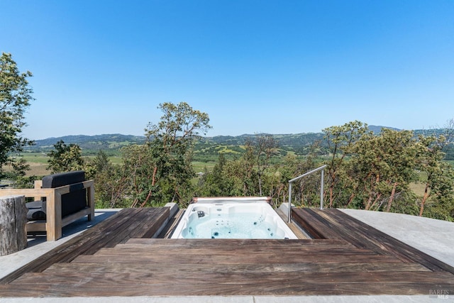 22855 Chianti Rd, Geyserville, CA 95441 - wooden deck featuring a mountain view
