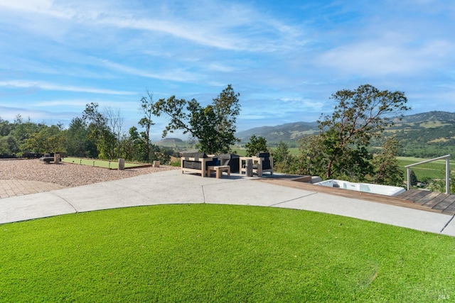 22855 Chianti Rd, Geyserville, CA 95441 - view of grassy yard featuring a mountain view