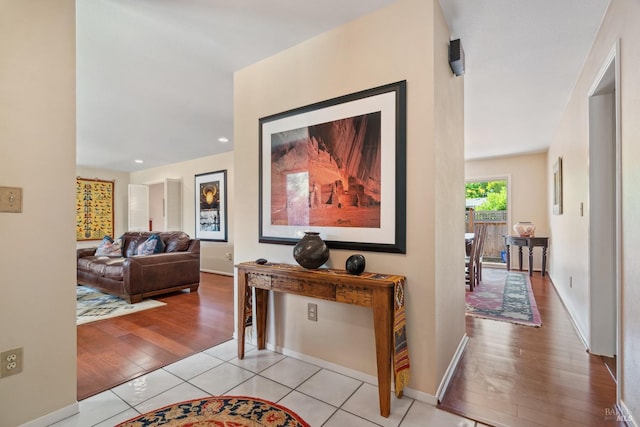 505 Oak Vista Ct, Santa Rosa, CA 95409 - corridor featuring light tile patterned flooring, baseboards, and recessed lighting