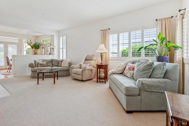 view of carpeted living room
