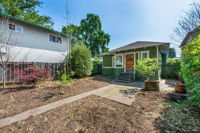 exterior space featuring a fenced backyard