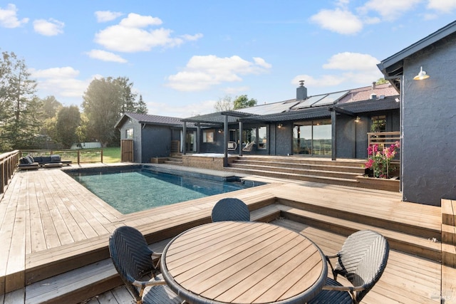 2265 Schaeffer Rd, Sebastopol, CA 95472 - view of pool with a deck, a pergola, and a fenced in pool