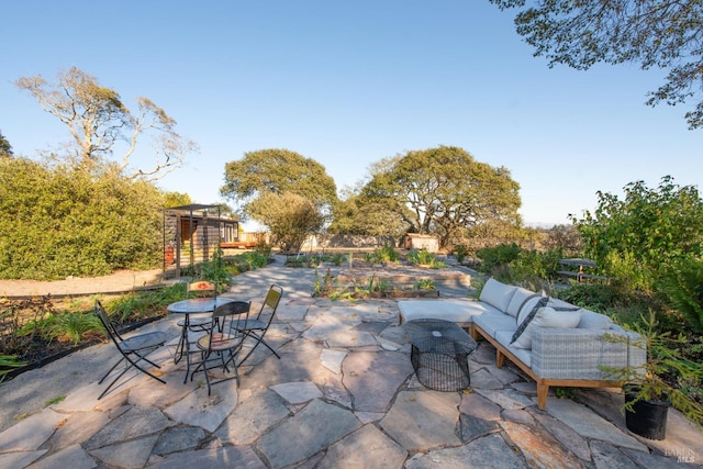 2265 Schaeffer Rd, Sebastopol, CA 95472 - view of patio featuring an outdoor hangout area and outdoor dining area