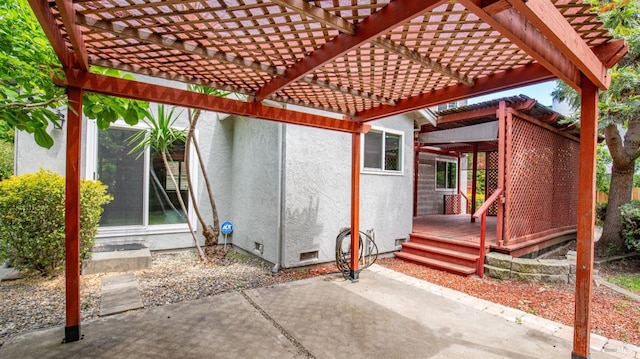 3087 Pecan Cir, Fairfield, CA 94533 - view of patio / terrace with a wooden deck and a pergola
