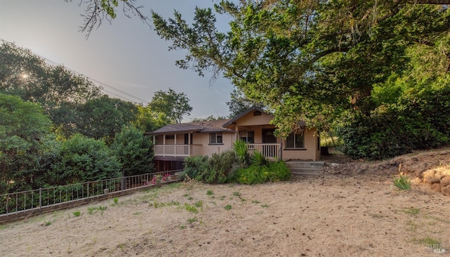 104 Rose Ln, Napa, CA 94574 - rear view of house featuring covered porch and fence