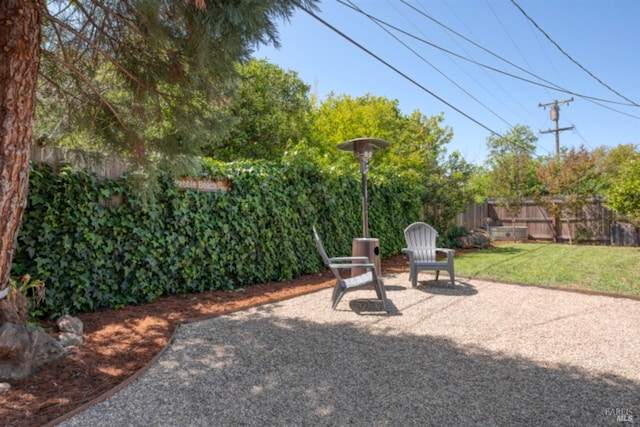 view of patio featuring a fenced backyard
