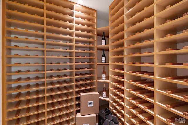 view of wine area