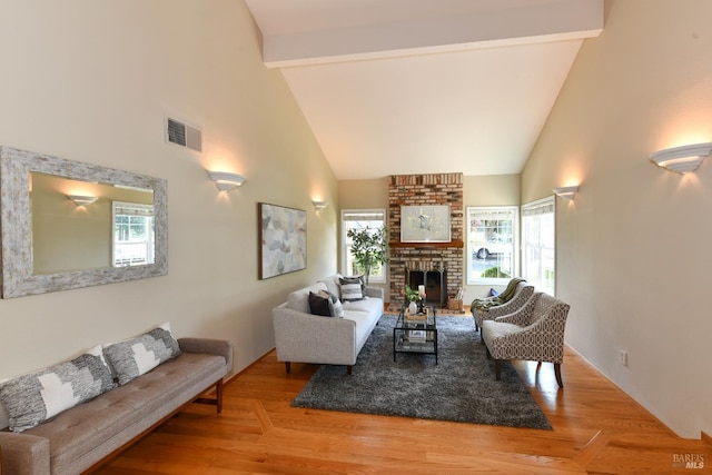 2555 Edgewater Dr, Napa, CA 94558 - living area featuring visible vents, plenty of natural light, and high vaulted ceiling