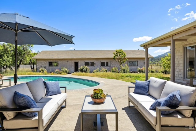 1851 Vallejo St, Saint Helena, CA 94574 - outdoor pool with an outdoor hangout area and a patio area