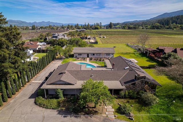 1851 Vallejo St, Saint Helena, CA 94574 - aerial view with a mountain view and a rural view