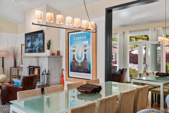 view of dining space