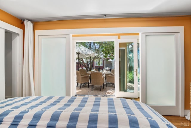 bedroom featuring access to outside