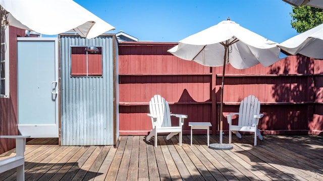 view of wooden terrace