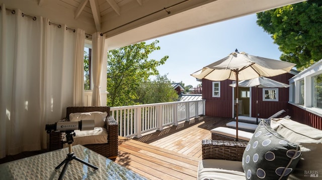 view of wooden deck
