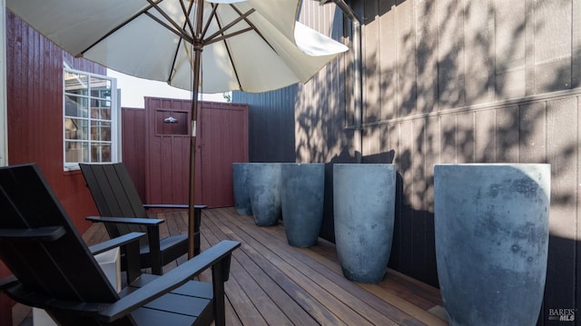 wooden deck with fence