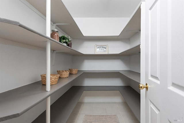 view of storage area