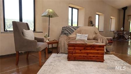 sitting room with wood finished floors