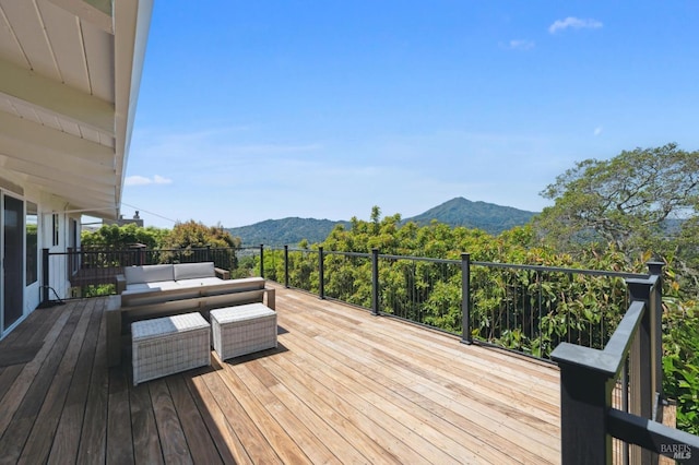 271 Via La Paz Rd, Greenbrae, CA 94904 - deck featuring a mountain view and outdoor lounge area