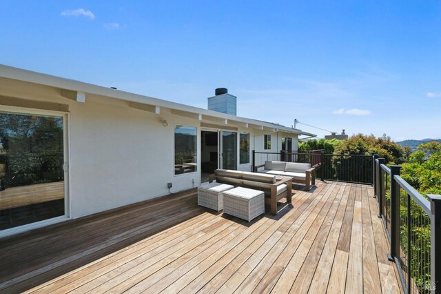 271 Via La Paz Rd, Greenbrae, CA 94904 - wooden deck featuring an outdoor hangout area
