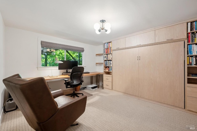 271 Via La Paz Rd, Greenbrae, CA 94904 - carpeted home office featuring a chandelier