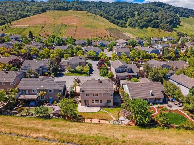 aerial view of residential area