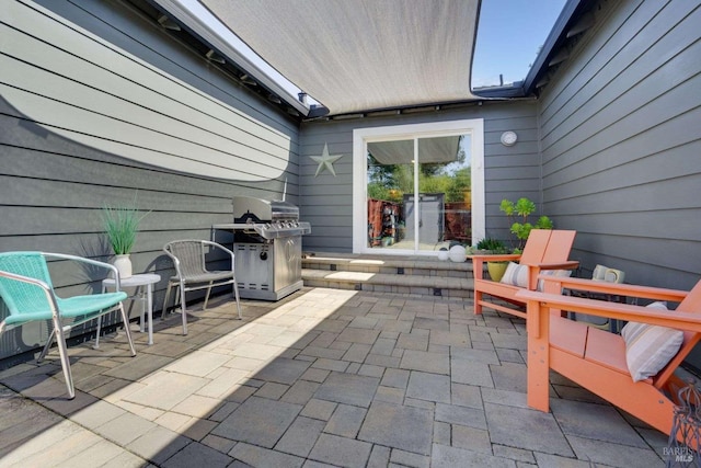 view of patio featuring grilling area